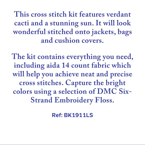 Cactus Cross Stitch Kit Beginner - Picture 3 of 6